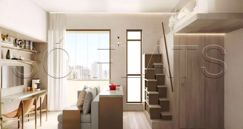 Residencial Casa Jardins Jaú, Studio disponível para venda com 24m² e 1 dormitório