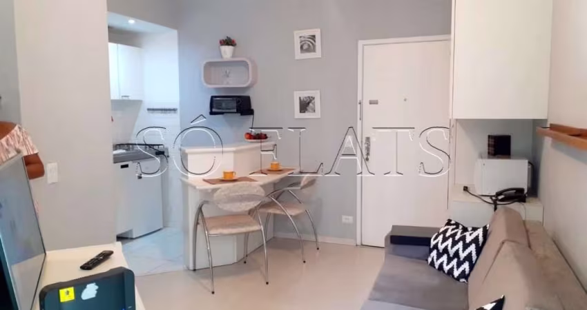 Flat no Jardins próximo da Avenida Paulista disponível para locação com 1 dorm