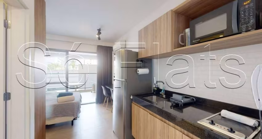 Studio VN Álvaro Rodrigues, apto disponível para locação contendo 32m² e 1 dormitório.