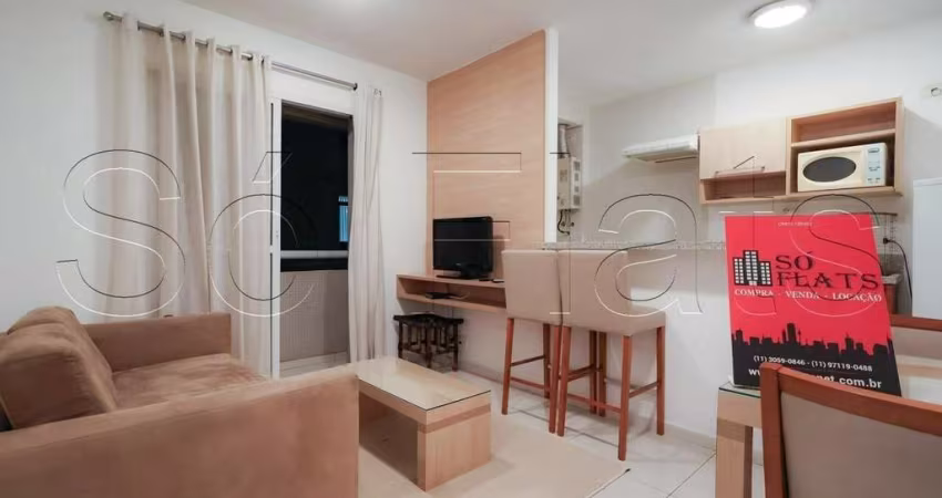 Res Home Paulista, apartamento disponível para locação com 34m², 1 dormitório e 1 vaga
