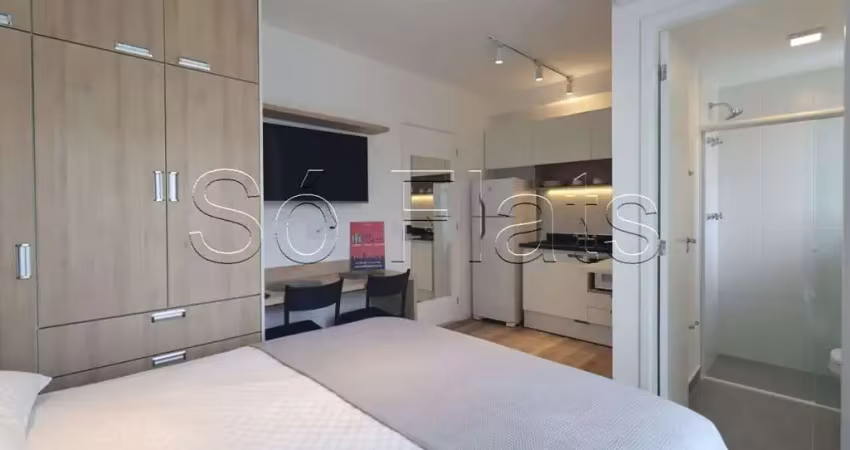 West side, apartamento no modelo studio disponível para venda com 24m² e 1 dormitório