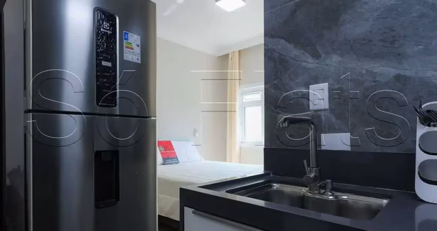 Residencial fortuna, flat disponível para locação contendo 30m² e 01 dormitório.