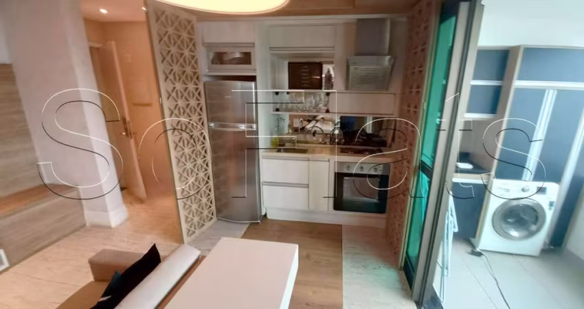 Flat no Gran Estanconfor Veranda Berrini, disponível para locação com 40m², 1 dorm e 1 vaga.