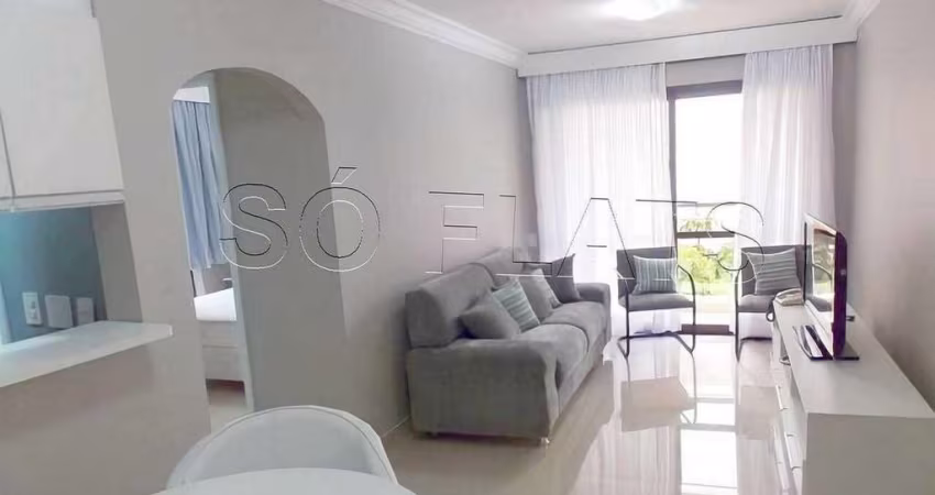 Flat no Park Avenue, disponível para locação contendo 45m², 01 dormitório e 01 vaga.