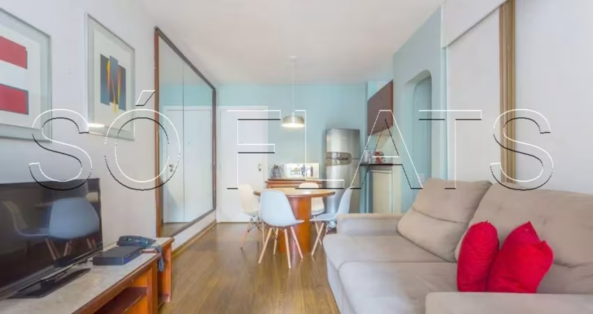 Apto disponível para locação no New Star, contendo 45m², 01 dormitório e 01 vaga.