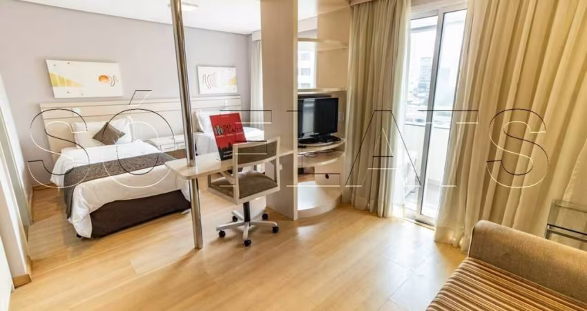 Flat Saint Charbel com 37m², 1 dormitório e 1 vaga disponível para locação no Jardins