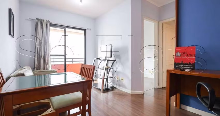 Royal Brooklin, flat disponível para locação contendo 43m², 1 dormitório e 1 vaga.