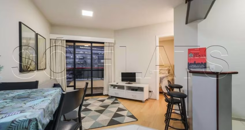 Garden Special, flat totalmente mobiliado disponível para locação com 32m², 1 dorm e 1 vaga.