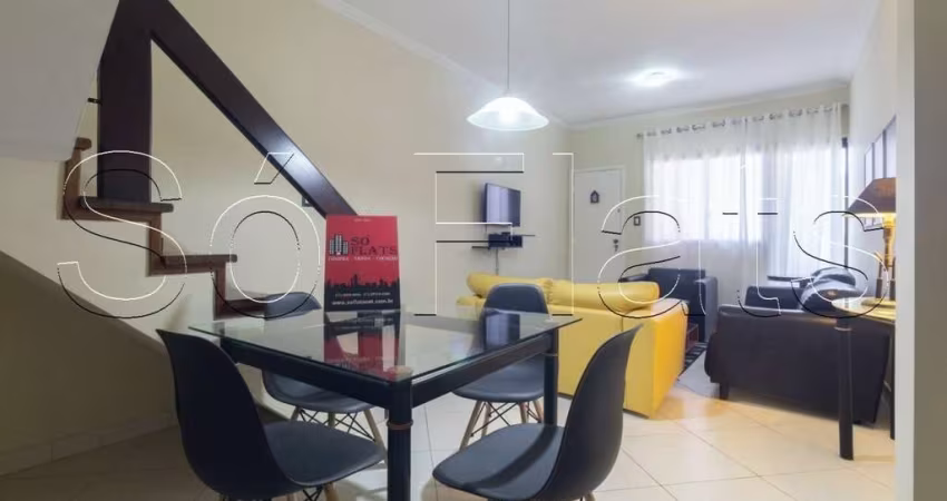 Cobertura com 2 dormitórios e 1 vaga de garagem, finamente decorado no centro de Alphaville.