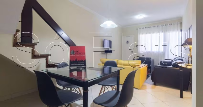 Cobertura com 2 dormitórios e 1 vaga de garagem, finamente decorado no centro de Alphaville.