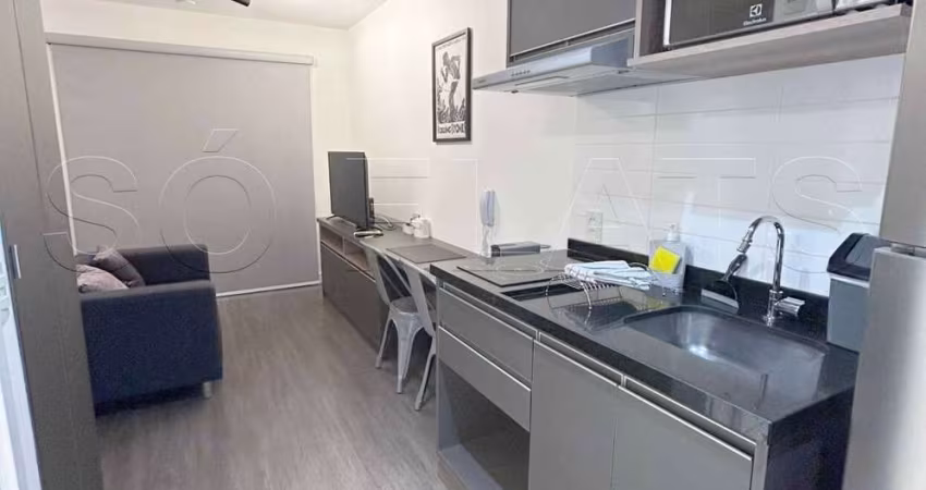 Studio Is Moema disponivel com 26,78m², 01 dorm, sem vaga de estacionamento.