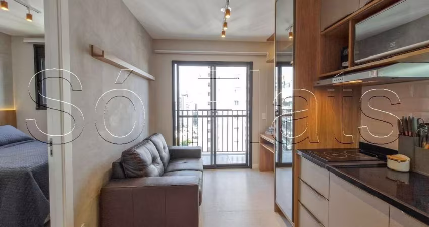 Studio Vibe Pinheiros, flat disponível para locação com 27m² e 1 dormitório.