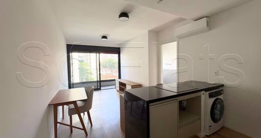Residencial Bandeira Vila Madalena, apto disponível para locação com 50m², 1 dormitório e 1 vaga.