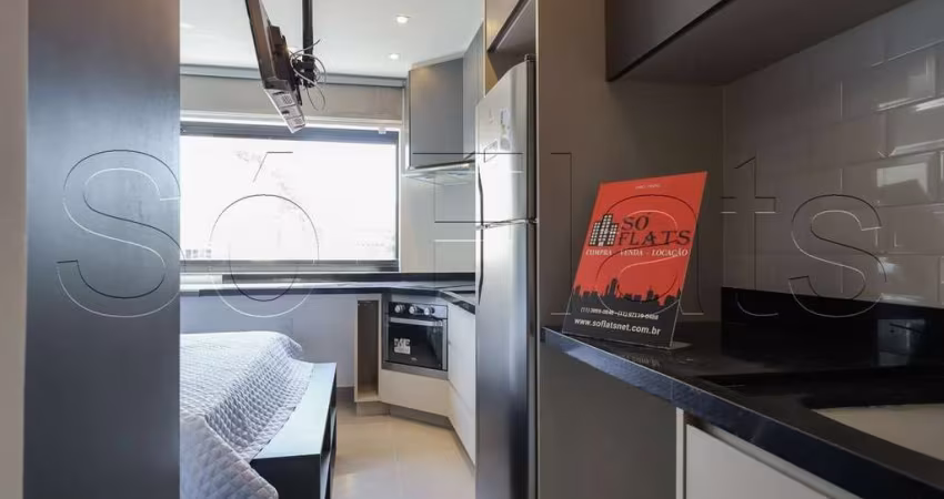 Studio Apamas, flat disponível para locação contendo 28m² e 01 dormitório.