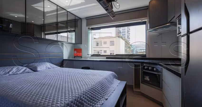 Studio Apamas, disponível para locação contendo 28m² e 01 dormitório.