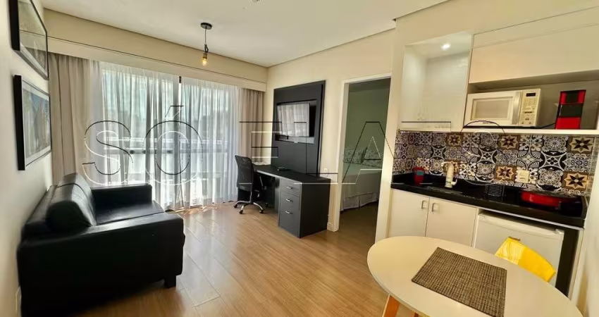 Apto no The Palace disponível para locação com 33m², 01 dormitório e 01 vaga de garagem.