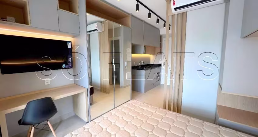 Residencial Facto Paulista, apto disponível para locação contendo 23m² e 1 dormitório.