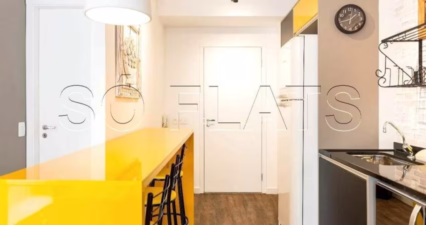 Apartamento no London SP disponível para locação contendo 35m², 1 dormitório e 1 vaga de garagem.