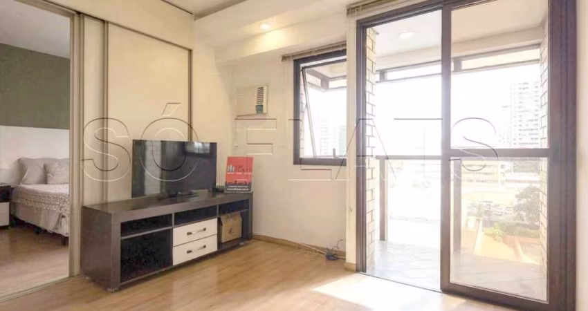Q.I, disponível para locação 37m², 1 dormitório e 1 vaga, bem localizado em Moema.