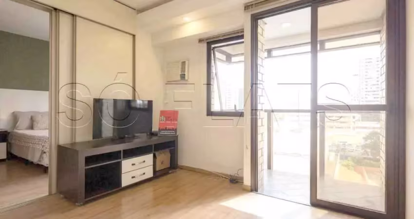 Q.I, disponível para locação 37m², 1 dormitório e 1 vaga, bem localizado em Moema.