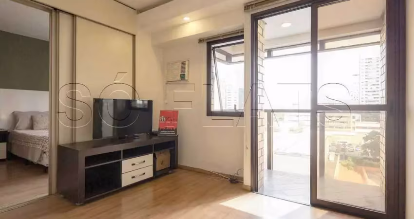 Q.I, disponível para locação 37m², 1 dormitório e 1 vaga, bem localizado em Moema.