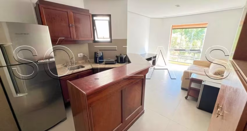 Lindo flat no Itaim Bibi para locação muito próximo da Av. Brig. Faria Lima e Av. 9 de Julho