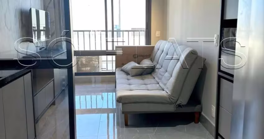 Studio disponível para locação em moema com 28m² totalmente mobiliado e decorado