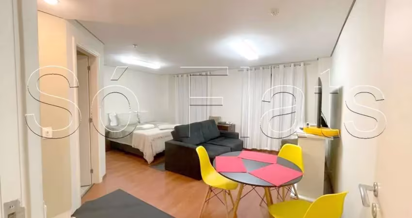 Flat disponível para locação no Times Square Diamond contendo 70m², 2 dormitórios e 1 vaga.