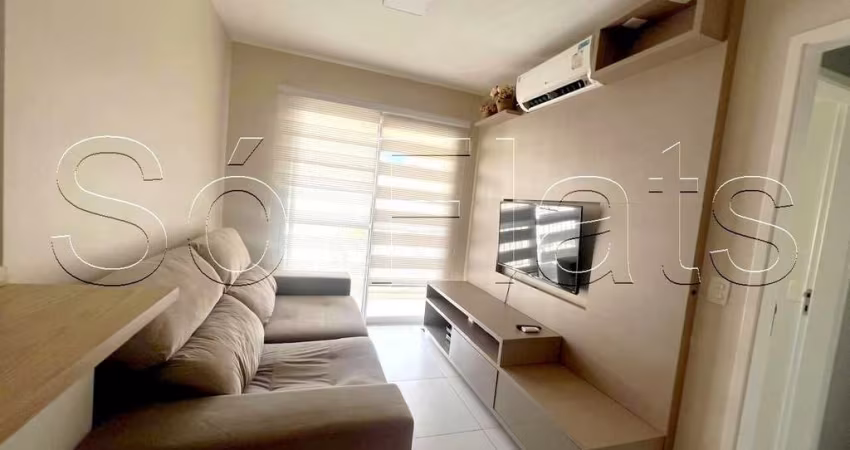 Residencial Host Paraíso, flat disponível para locação contendo 55m², 2 dormitórios e 1 vaga.