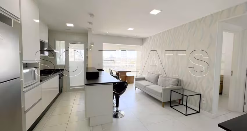 Residencial Air Campo Belo, flat disponível para locação com 48m², 01 dorm e 01 vaga de garagem.