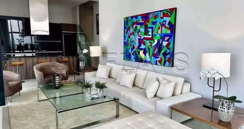 Apartamento totalmente mobiliado nos jardins com 127m² e 2 vagas de garagem.