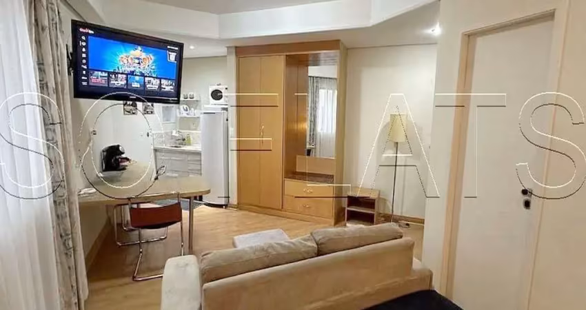 Flat Tsue Bienal disponível para venda com 26m², 01 dormitório e 01 vaga de garagem