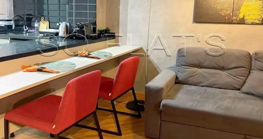 Apto no hampton park disponível para locação com 31m², 1 dormitório e 1 vaga de garagem.