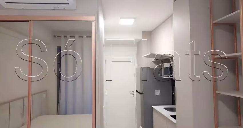Residencial hub vila madalena, flat disponível para locação com 25m² e 01 dormitório.