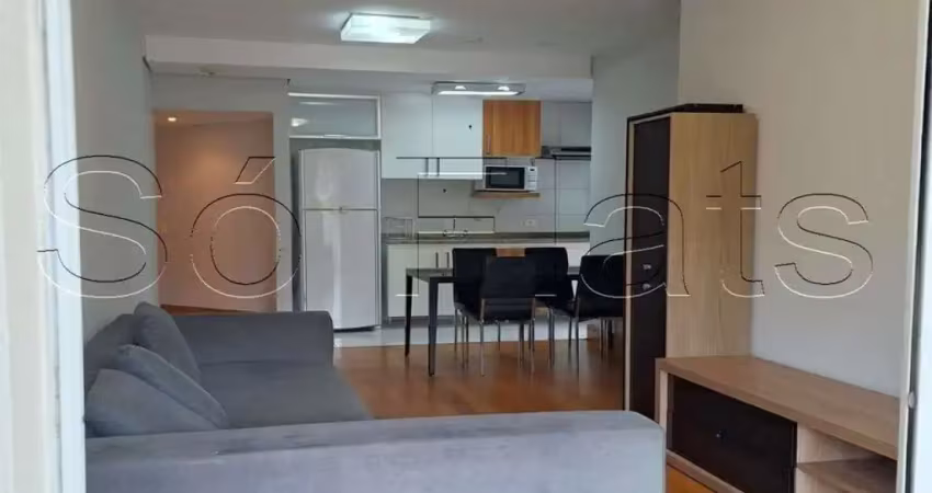 Ciragan, flat disponível para locação contendo 77m², 02 dormitórios e 01 vaga de garagem.