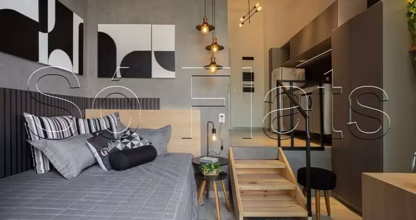 Studio disponível para locação com 28m² e 1 dorm, muito bem localizado ao lado da puc e av sumaré.