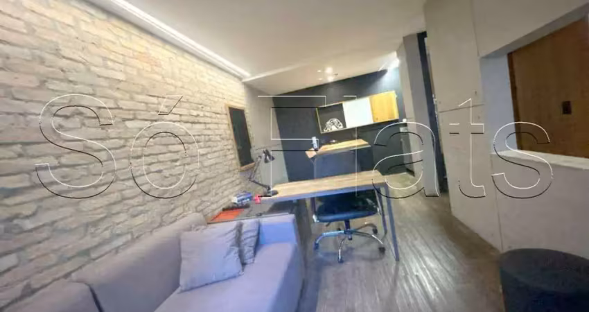 Flat mobiliado em moema, prox a av. ibirapuera e ao metrô com entrada imediata e sem fiador.