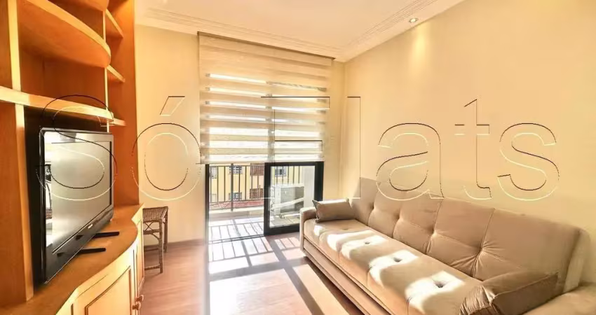 Estanconfor moema, flat disponível para locação 40m², 1 dormitório e 1 vaga de garagem.