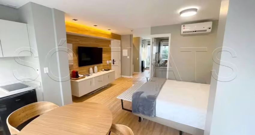 Residencial dsg itaim disponível para locação com 28m², 1 dormitório ao lado da av. santo amaro.