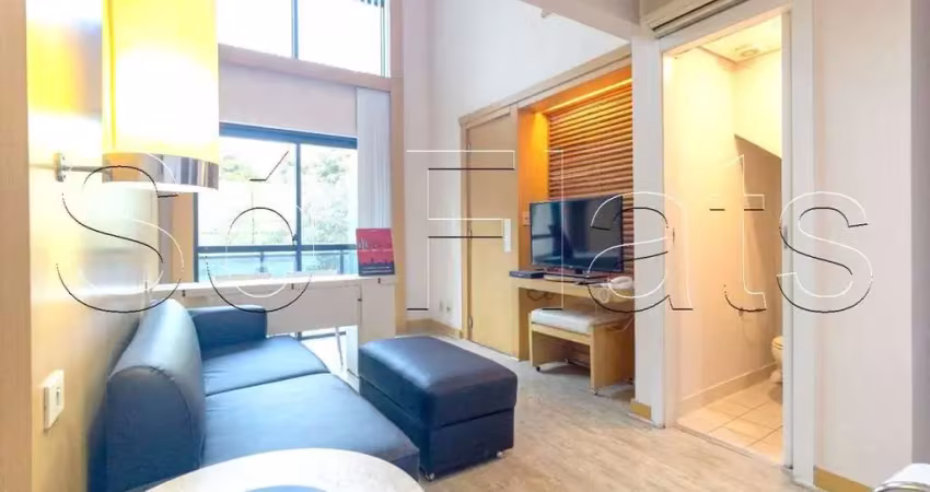 Flat international duplex disponível para venda com 42m², 01 dorm e 01 vaga de garagem