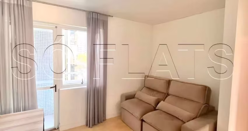 Flat disponível para locação no crilllon contendo 40m², 01 dormitório e 01 vaga.