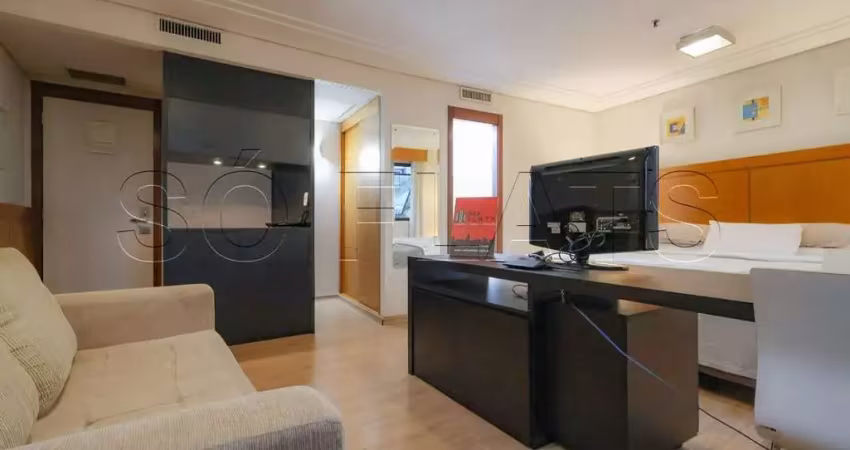 Meliá jardim europa, apto disponível para locação contendo 30m², 01 dormitório e 01 vaga.