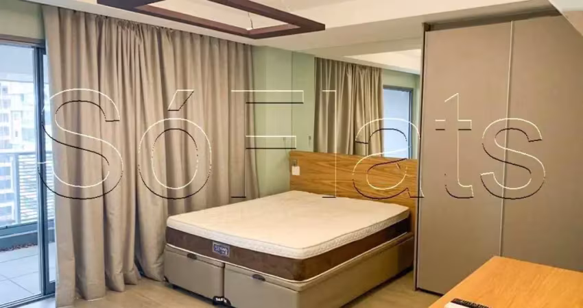Apartamento para locação no habitarte 1, contendo 43m², 1 dormitório e 1 vaga de garagem.