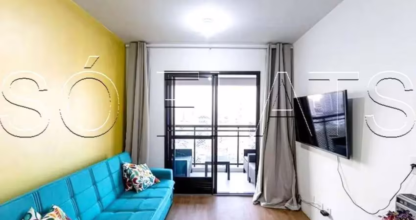 Flat disponível para locação no bairro do tatuapé contendo 41m², 1 dormitório e 1 vaga.