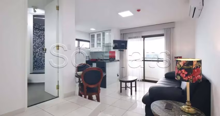 Flat paulista wall street disponível para venda com 47m², 1 dormitório e 1 vaga de garagem