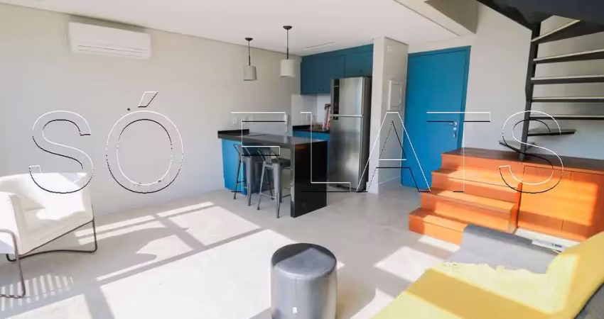Apto no residencial urbano duplex com 50m², 1 dormitório 1 vaga de garagem disponível para locação.