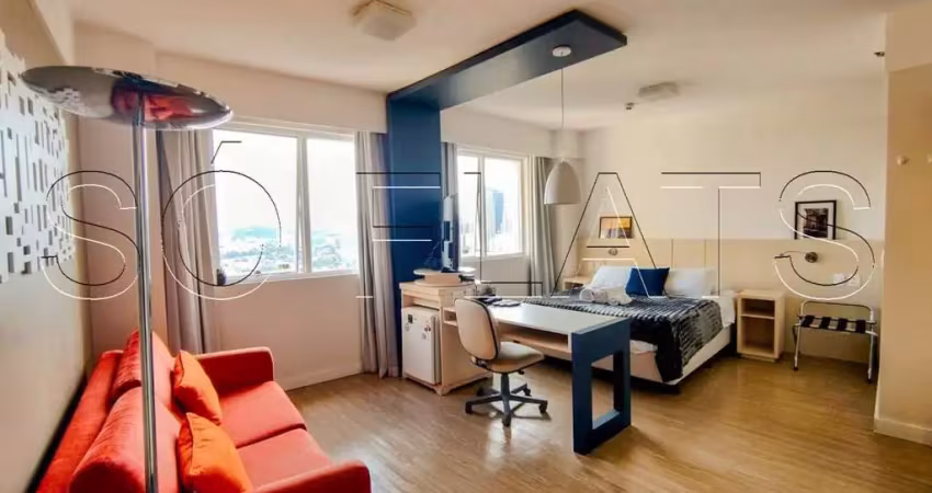 Flat comfort alphaville, disponível para compra com 33m², 1 dormitório e 1 vaga de garagem