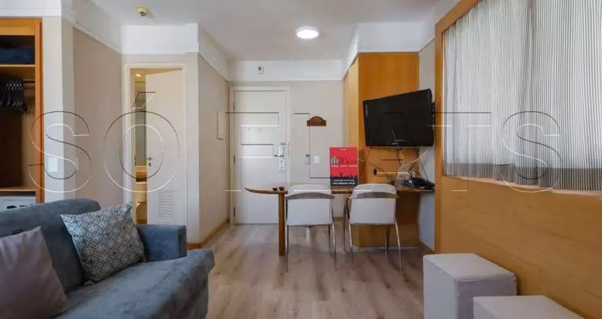 Flat transamerica bela cintra, apartamento disponível para venda com 26m², 1 dormitório e 1 vaga