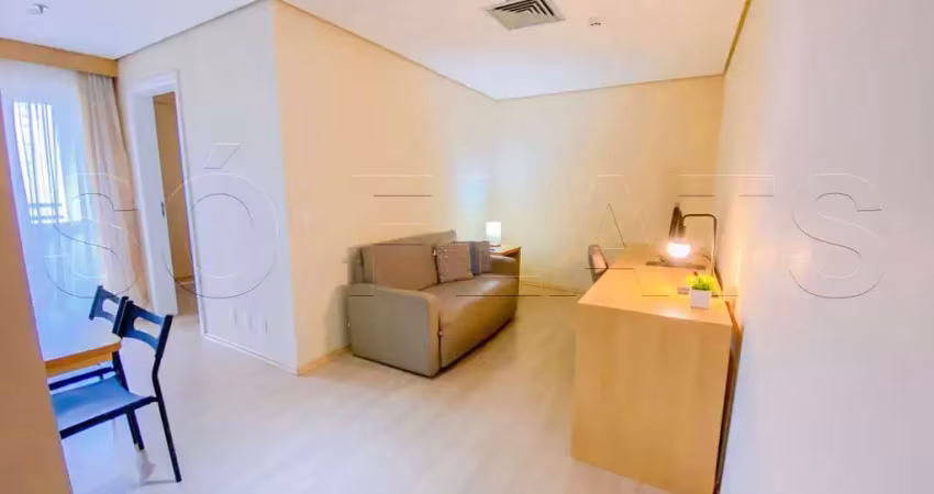 Apto no blue tree santo andré contendo 43m² e 1 dormitório disponível locação no centro.