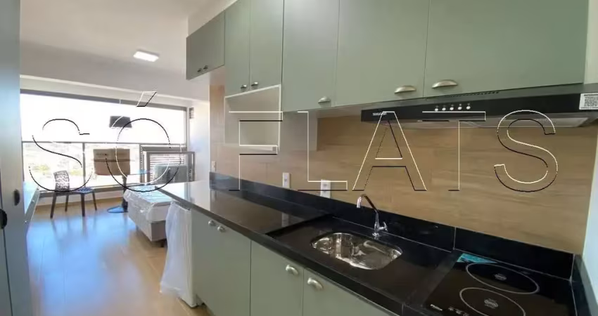 Residencial yby ibirapuera, apto disponível para locação com 27m², 1 dormitório e 1 vaga.